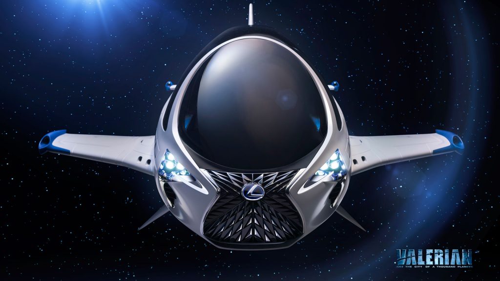 Skyjet diseñado por Lexus para la película valerian and the city of a thounsand planets