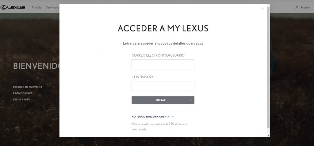 Acceder a My Lexus