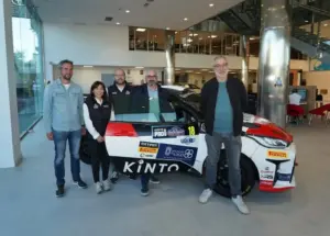 Adrián Díaz y Sara Fernández junto a los responsables de la Vicepresidencia de la Deputación de Lugo